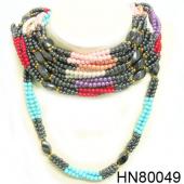 Hematite Beads Stone Chain Choker Fashion Women Necklace